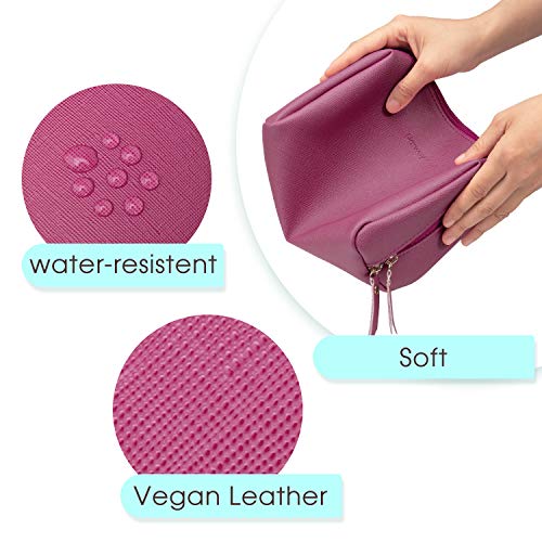 51dMXRx2k4L._SL500_ Large Vegan Leather Makeup Bag Zipper