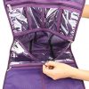 Freegrace Premium Hanging Toiletry Bag - Stylish and Spacious Beauty and Jewelry Organizer (Purple)