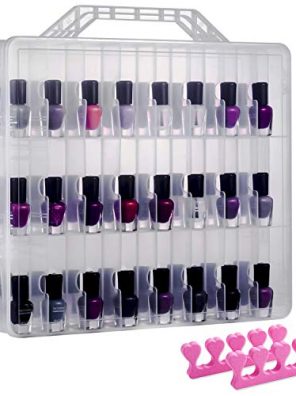 DreamGenius Portable Nail Polish Clear Organizer for 48 Bottles