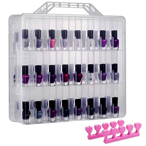 DreamGenius Portable Nail Polish Clear Organizer for 48 Bottles