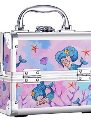 Joligrace Makeup Train Case for Girls Cosmetic Box Kids