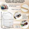 Makeup Storage Organizer With Lid And Drawers