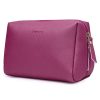 Large Vegan Leather Makeup Bag Zipper