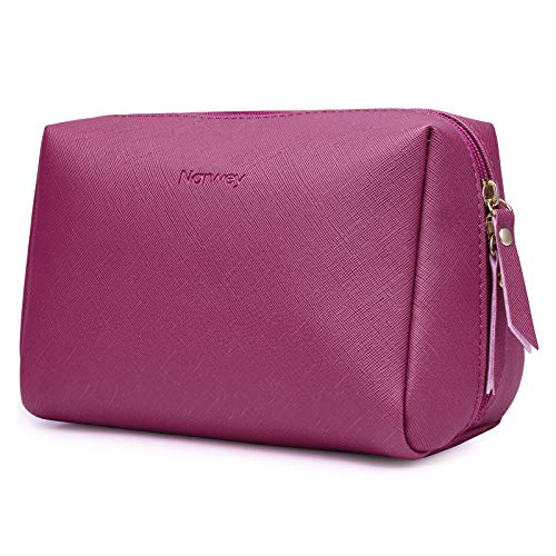 Large Vegan Leather Makeup Bag Zipper 1 Large Vegan Leather Makeup Bag Zipper