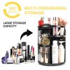 360 Rotating Makeup Organizer – Adjustable, Large Capacity & DIY Storage Caddy