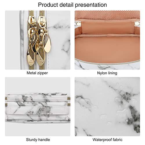 Relavel Makeup Bag Makeup Case 2-Layer