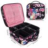 Kootek Travel Makeup Bag 2 Layer Portable Cosmetic Case