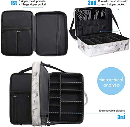 Relavel Marble Cosmetic Bag Large Size