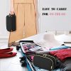 Make-up Toiletry Bag With Deal with, Journey Make-up Organizer Beauty Bag for Make-up Brushes (Up To 9-Inch), Magnificence Necessities, and Extra, Black (Patent Pending) - Elegant and Spacious Cosmetic Case
