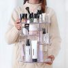 Adjustable Cosmetic Storage Display Case 360 Degree Rotating