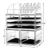 HBlife Makeup Organizer 3 Pieces Acrylic Cosmetic Storage