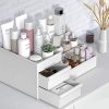 Elegance in Organization: White Makeup Desk Organizer with Drawers