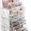 Cosmetic Makeup and Jewelry Storage Case Tower Display Organizer