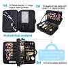 Travel Makeup Case 3-Layers with Adjustable Dividers
