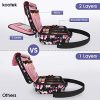 Kootek Travel Makeup Bag 2 Layer Portable Cosmetic Case