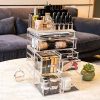 Revolutionize Your Vanity with This Acrylic Makeup Organizer – 7 Drawers & Rotating Shelf 