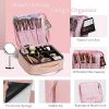 Leather Makeup Bag: The Ultimate Travel Companion for Women - Pink Beauty Organizer