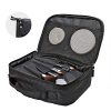 Dark Brown Gradient Triangle Mosaic Cosmetics Bag