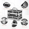 Makeup Organizer: Travel-Ready Small Cosmetic Case with Brush Holder and Lock - Your Portable Beauty Companion