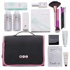 Hanging Journey Toiletry Bag: Your Portable Beauty Organizer in Gray+Pink"