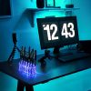 LED Liner Acrylic Holder Organizer - 26 Slot Clear Acrylic Organizer for Makeup Brushes, Eyeliners, and Lip Liners with 4 Flashing Modes and 7 Colors