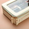 Clear Makeup Bag, Leather Cosmetic Organizer Case