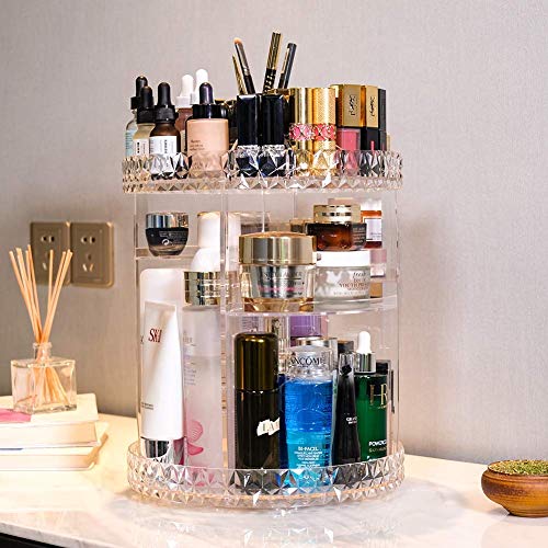 51rn5xv31wL._SL500_ Revolutionize Your Vanity with This Acrylic Makeup Organizer – 7 Drawers & Rotating Shelf