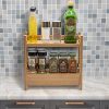 Display Stand Shelf for Bathroom Sorbus Bamboo Makeup Organizer