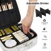 Chic and Practical Marble Makeup Bag for On-the-Go Beauty - Portable and Stylish Travel Case with Adjustable Dividers
