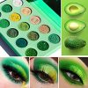Vegan Avocado Green Eyeshadow Palette 15 Color Bright Eye Shadow