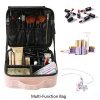 Gloriest Journey Beauty Bag - Pink Makeup Case with Adjustable Dividers, Portable Organizer for Women's Beauty Essentials
