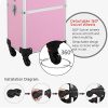 Make-up Prepare Case Rolling Pink 4 in 1 Giant Make-up Beauty Case On Wheels