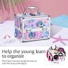 Joligrace Makeup Train Case for Girls Cosmetic Box Kids