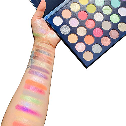 51tFJAEg7jL.SL1500 35 Color Pressed Powder Shimmer Matte and Glitter Bloming