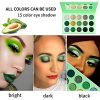 Vegan Avocado Green Eyeshadow Palette 15 Color Bright Eye Shadow