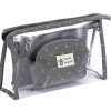 3-Piece Makeup Bag Set for Women – Ideal for Purse, Travel, and Organized Beauty Essentials in Stylish Grey