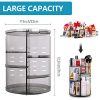360 Degree Rotation Makeup Organizer Gray - Your Stylish Storage Solution