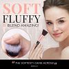 Vegan Makeup Brush Set with Premium Wooden Handles & Make up Bag