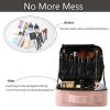 Gloriest Journey Beauty Bag - Pink Makeup Case with Adjustable Dividers, Portable Organizer for Women's Beauty Essentials