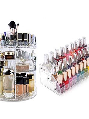 InnSweet Rotating Makeup Organizer and 3 Layer Nail Polish