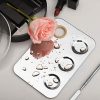 KissDate Makeup Palette 6x4inch Stainless Steel