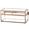 Vintage Glass Lipstick Holder with Chain