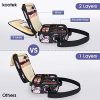 Kootek Travel Makeup Bag 2 Layer with Mirror