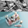 Clear Cosmetic Organizers With Drawer & Brush Holder Makeup Organizer