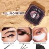 Get the Perfect Smoky Eyes with 12 Shades of Browns in a Professional Eyeshadow Palette - Includes Eyeliner and Brushes