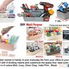 Portable Makeup Organizer Caddy Tote Divided Basket Bin with Handle