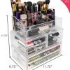 Sorbus Acrylic Cosmetics Makeup and Jewelry Storage Case