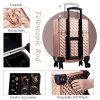 Rose Gold Diamond Beauty Rolling Makeup Train Case: Elegance Meets Functionality