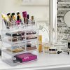 Cosmetics Makeup and Jewelry Storage Case Display Sets