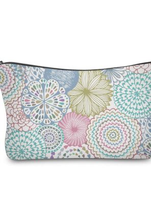 Cosmetic Bag for Women,Deanfun Mandala Flowers
